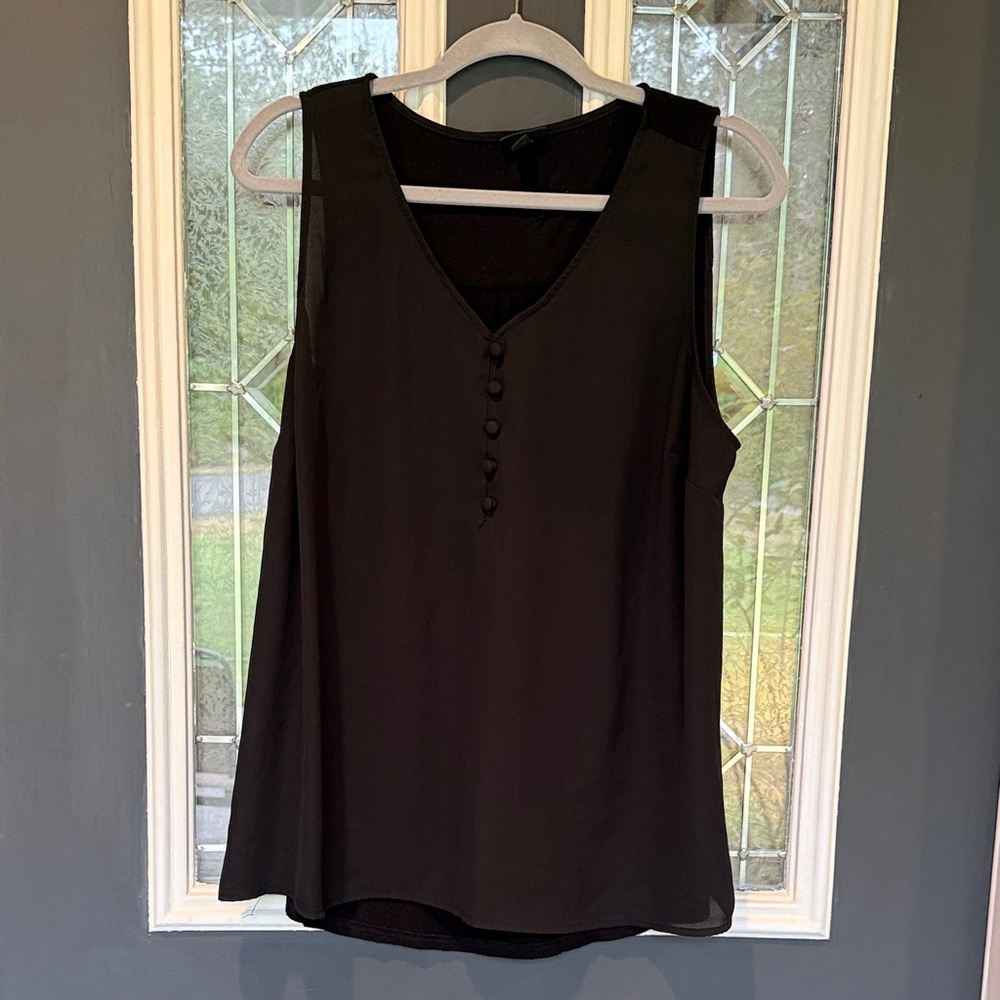 Torrid Black Button-Front Tank Top